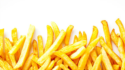 Fototapeta premium Pile of French Fries on Table