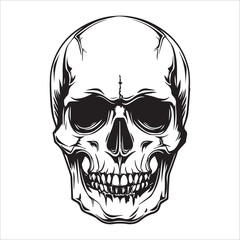 Fototapeta premium whimsical skull free vector 