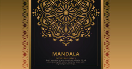 Fototapeta na wymiar Luxury ornamental mandala background with arabic islamic east pattern style premium