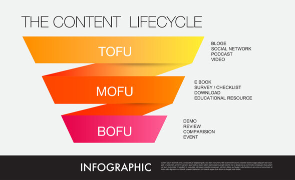 tofu mofu bofu infographic template for business marketing funnel diagram framework vision, Modern step timeline,