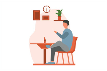 Coffee Shop Flat Design Illustration