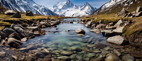 Early spring water in Stelvio national park