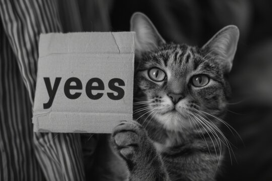 sign with inscription yes ,agreement concept