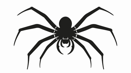 Spider Silhouette icon. flat vector 