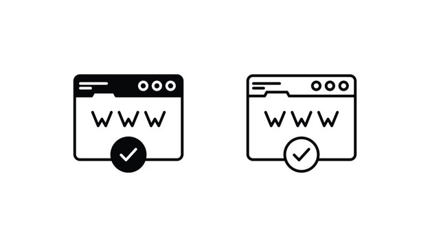 Domain icon design with white background stock illustration