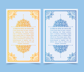 colorful ornament greeting card vector template