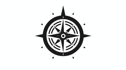 student drawing compass icon in trendy flat style - obrazy, fototapety, plakaty
