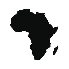 Africa map icon sign. vector Africa continent map on white background. 
