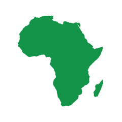 Africa map icon sign. vector Africa continent map on white background. 
