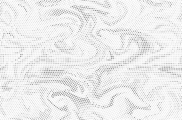 Abstract halftone black and white psychedelic seamless marble pattern with hallucination swirls. Vector liquid monochrome acrylic texture. Flow art. Tie dye simple artistic effect.	 - obrazy, fototapety, plakaty
