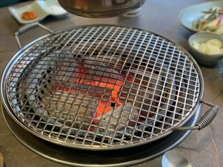 바베큐 그릴 숯불 숯 화덕