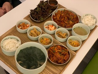한식 한국식 식판 식사 요리