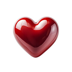 Fototapeta premium Red Heart Balloon Isolated on Transparent Background