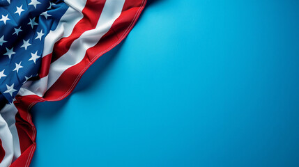 Flag of the United States,  Independence day, American flag for Memorial Day, 4th of July, Labour Day, Happy 4th of July United States Independence Day, waving american national flag copy space, Ai - obrazy, fototapety, plakaty