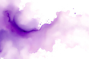 watercolor purple background. watercolor background with clouds.
