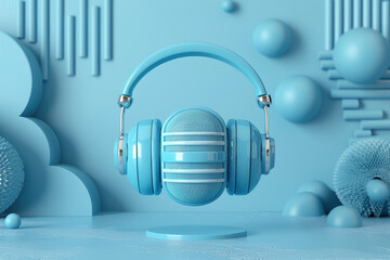 3D blue webinar icon encapsulating online education and training