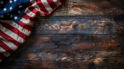 Fototapeta premium Country flag painted on old background, american flag , Independence day, American Flag illustration, memorial day, Flag of the United States, labor day, Ai