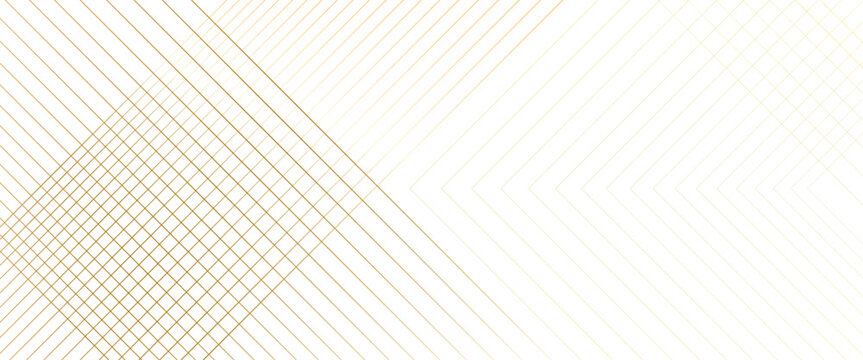 Vector gold geometric lines angles shapes in white and gold background.