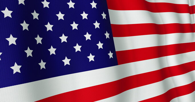 Image of waving american flag background