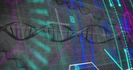 Image of scope scanning over dna strand