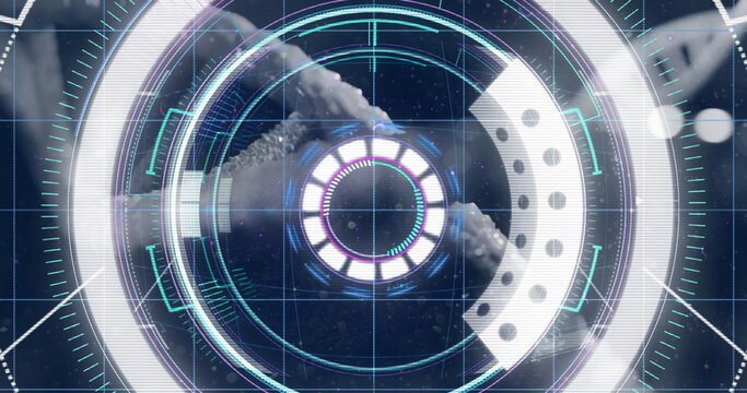 Image of scope scanning over dna strand