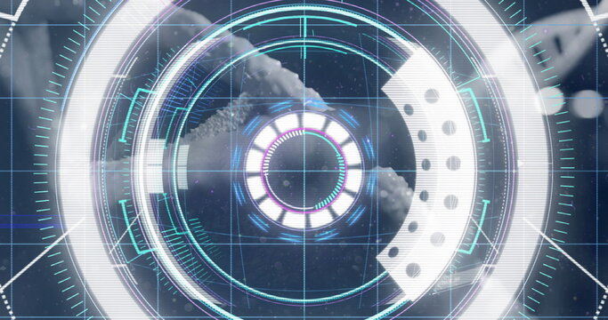 Image of scope scanning over dna strand