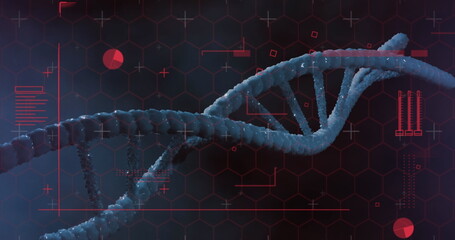 Image of data processing over dna strand
