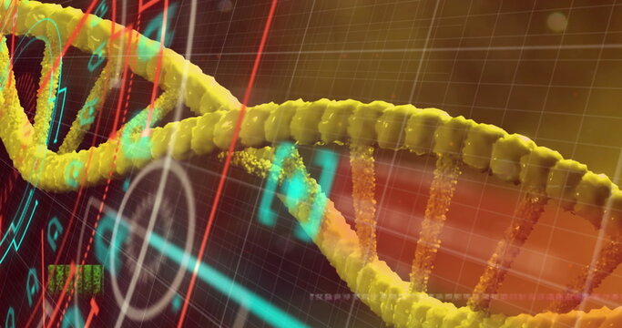 Image of scope scanning over dna strand