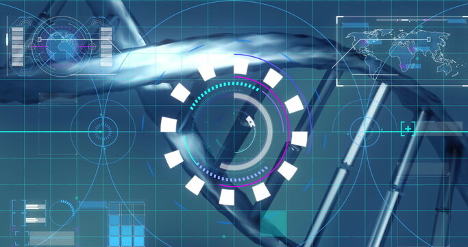 Image of scope scanning over dna strand