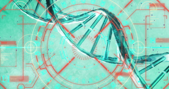 Image of scope scanning over dna strand