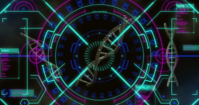 Image of scope scanning over dna strand