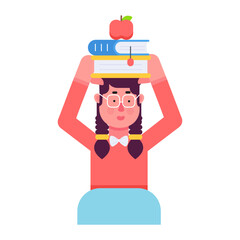 Modern flat icon of healthy knowledge 