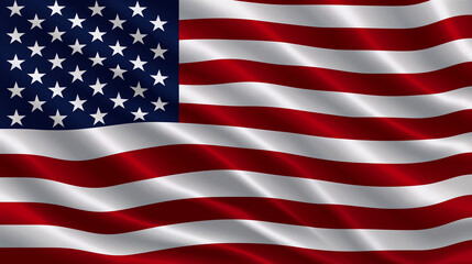Obraz premium american flag waving in the wind, Memorial day of USA Country flag, American flag with copy space for american celebration 4th july, and memorial day, Independence day, USA flag folded, Ai generated 