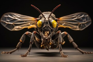 Mysterious insect characters - staged imagery portraying human-like expressions and poses