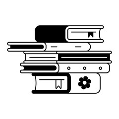 Grab glyph icon of course books 