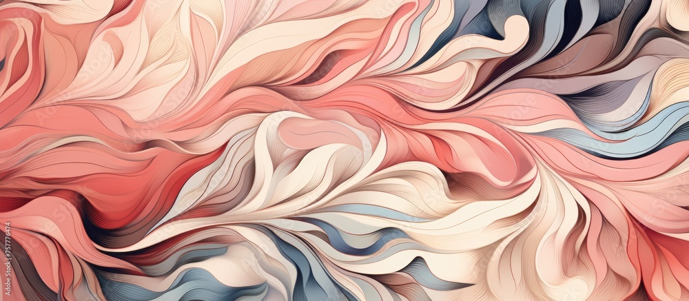 Poster a detailed image capturing the vibrant colors and intricate patterns of a marbled texture, reminisce