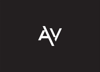 AV creative logo design and initial logo