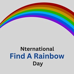 graphic of international  find a rainbow day good for find a rainbow day celebration. flat design. flyer design.flat illustration.