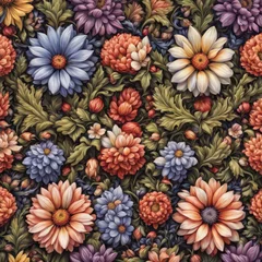 Foto op Plexiglas the floral embroidered textile backdrop © law