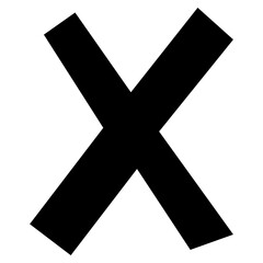 Obraz premium English alphabet x 2 cute on a white background, vector illustration.