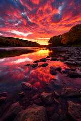 Enthralling Sunset Over the CT River: A Haven of Tranquility Amidst Nature's Splendor
