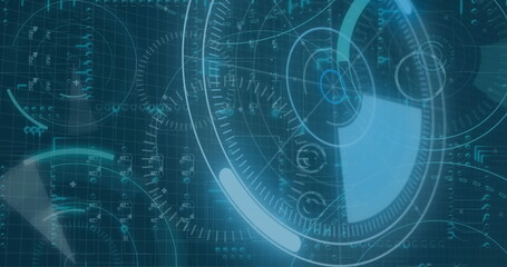 Image of digital interface over dark background