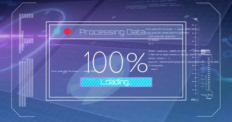 Deurstickers Buffet Image of loading bar and data processing