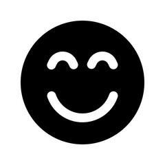 smile glyph icon