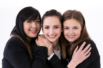 Portrait of three happy business women.