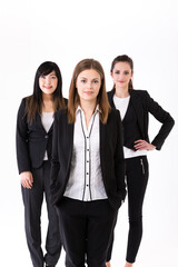 Portrait of three business women.