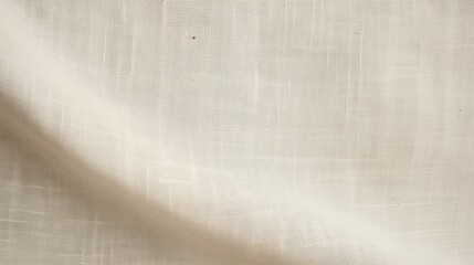 Texture, background of White, Cream fabric. Linen, Muslin cotton Natural Fabric with wavy soft...