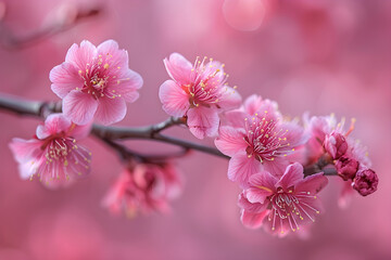 Cherry blossom flower abstract background in spring season in Japan.