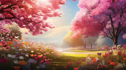 Obraz premium spring landscape