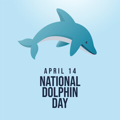 vector graphic of National Dolphin Day ideal for National Dolphin Day celebration.